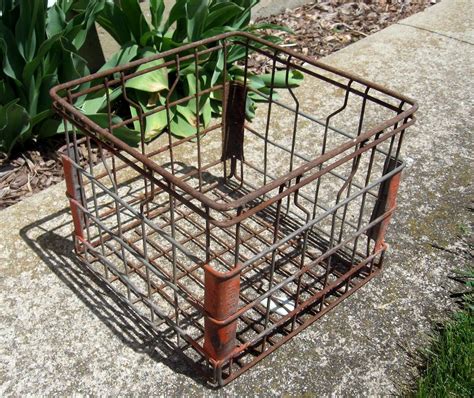 borden metal milk box|vintage borden metal milk crate for sale .